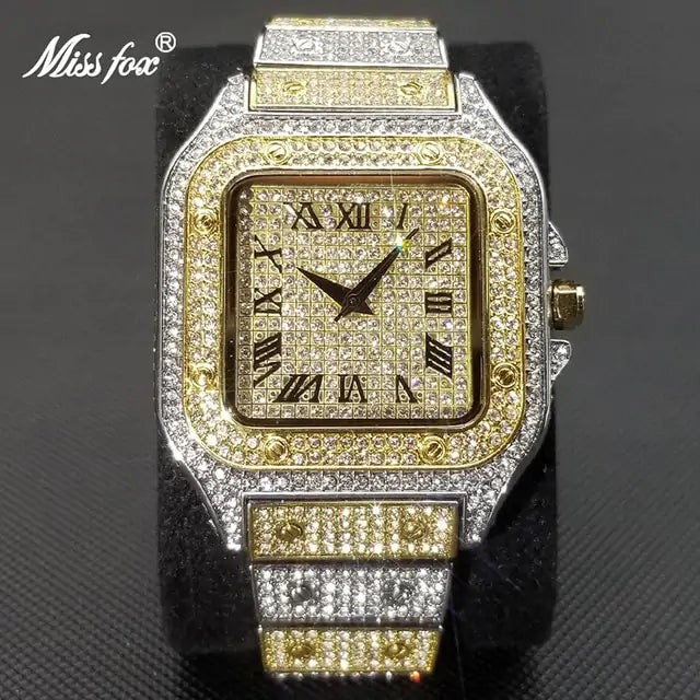 Men's Waterproof Full Diamond  Watches